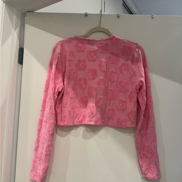 Cheri Floral Terry Cardigan Sweater - Picture 6 of 9